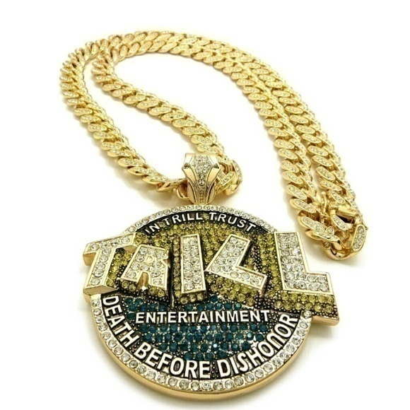 NEW ICED OUT TRILL ENT PIECE WITH 12mm 30" CHAIN